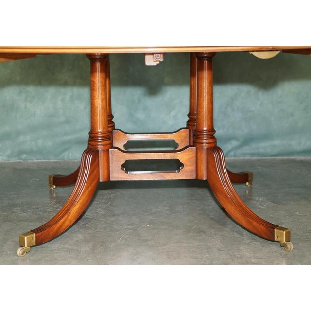 Burr Walnut Jupe Extending Dining Table with Leaf Box from Bevan Funnell For Sale - Image 9 of 18
