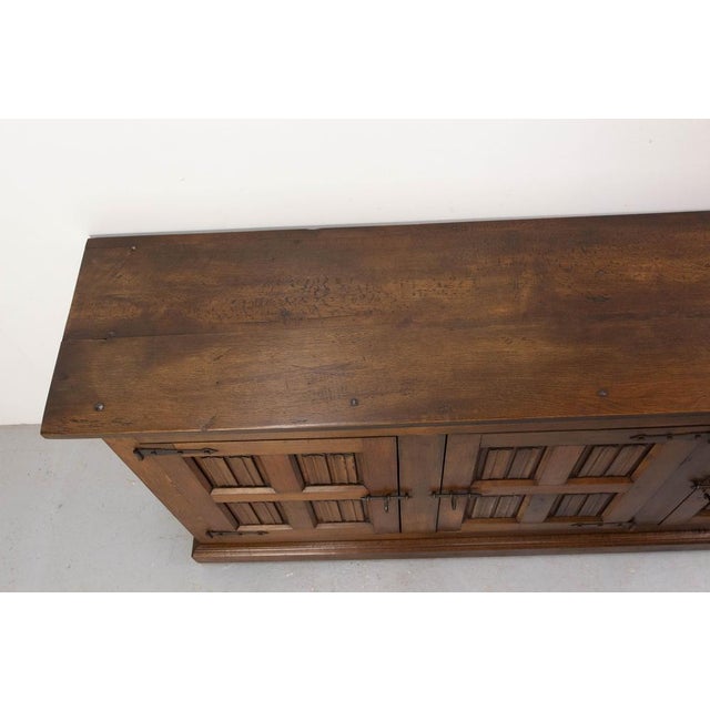 Spanish Credenza in Oak and Wrought Iron, 1960 For Sale - Image 10 of 17