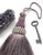 Textile Amethyst Key Tassel With Looped Ruche For Sale - Image 7 of 11