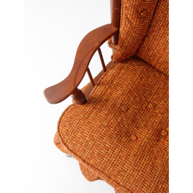 Wood Mid Century Colonial Revival Spring Rocking Chair For Sale - Image 7 of 15