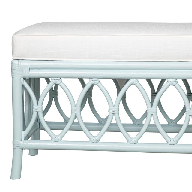 David Francis Lillian Bench - Light Blue For Sale - Image 4 of 8