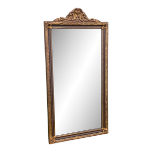 Antique Hand Carved Gold Gilt Framed Mirror W/Floral Motifs