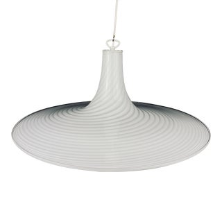 1970s Swirl Murano Glass Pendant Lamp Vetri Murano Italy For Sale