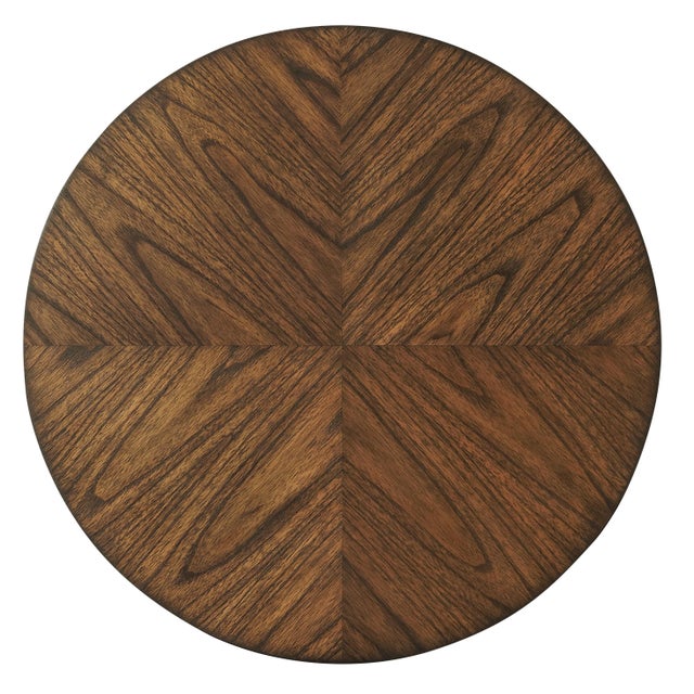 Transitional Lacey Round Nest Tables, Dark Brown - Set of 2 For Sale - Image 3 of 4