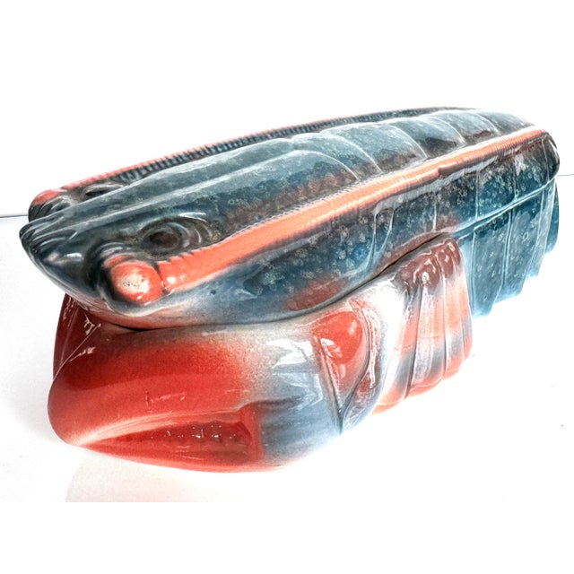 Ceramic Vintage French Michel Caugant Lobster Foie Gras Tureen For Sale - Image 7 of 10