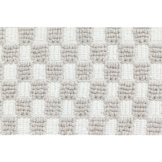 Modern Modern Custom Swedish Style Gray & White Wool Runner by Doris Leslie Blau For Sale - Image 3 of 7