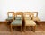 Set of six chairs, Belgian-made in the style of Scandinavian designs circa 1970. Elm wood frame, which provides warmth and...