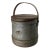 19th Century Rustic Primitive Farmhouse Grey Green Painted Firkin Bucket For Sale
