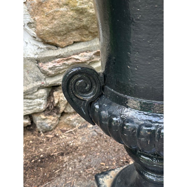 Black Late 20th Century Cast Iron Haddo House Urn in the Style of William Adam of Scotland For Sale - Image 8 of 14