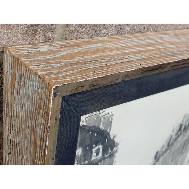 Framed Signed Guy De Neyrac Rue De Rivoli Mixed Media For Sale - Image 9 of 12