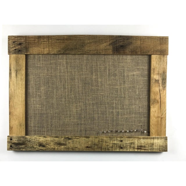 Another custom piece made for a client who wanted a slightly larger size. This piece is made with natural burlap over a...