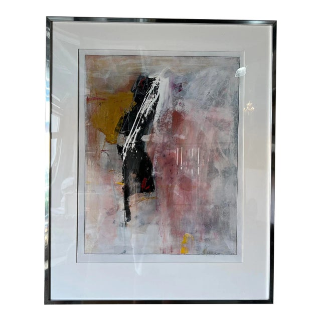 1980's Tony Magar Expressionist Abstract Painting, Framed For Sale