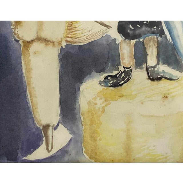 Paint Richard Whalen "Jeffery's Toy's" Original Watercolor Painting C.1970s For Sale - Image 7 of 12