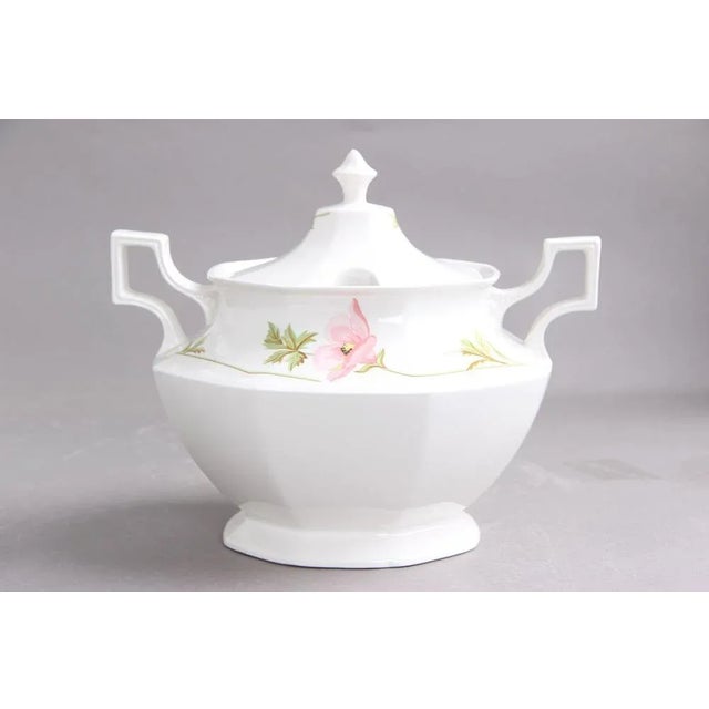 English Terrine in Cream-Colored Porcelain with Flower Motif, 1890s For Sale - Image 9 of 9