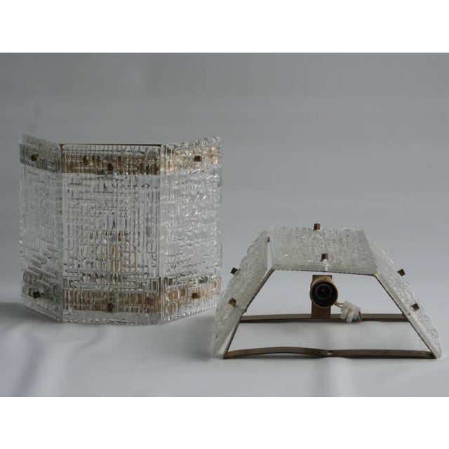 Mid-Century Modern Wall Lights Attributed to Orrefors - a Pair For Sale - Image 3 of 5