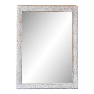 French 19th Century Louis XIV Style Carved Wood and Stucco Mirror For Sale