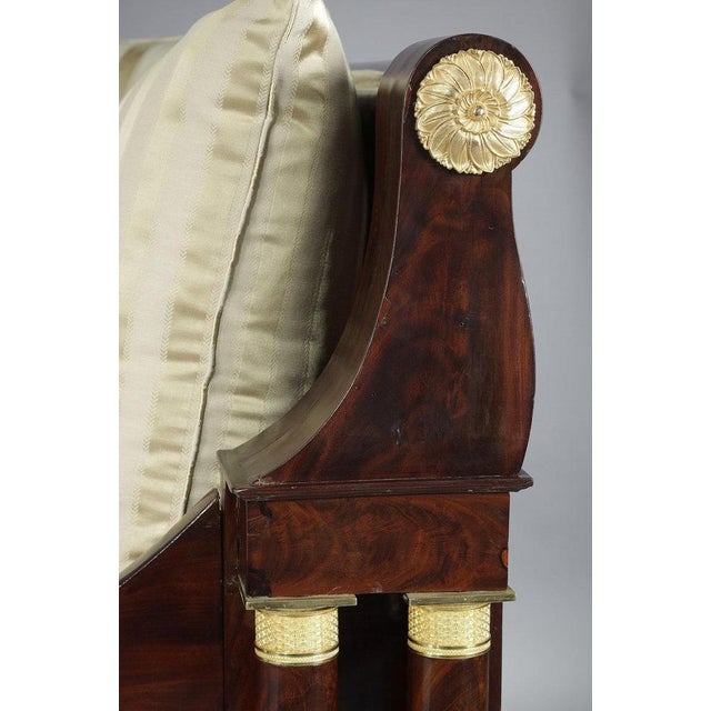 19th Century Restoration Period Mahogany and Gilt Bronze Sofa Bed, 1820s For Sale - Image 10 of 14