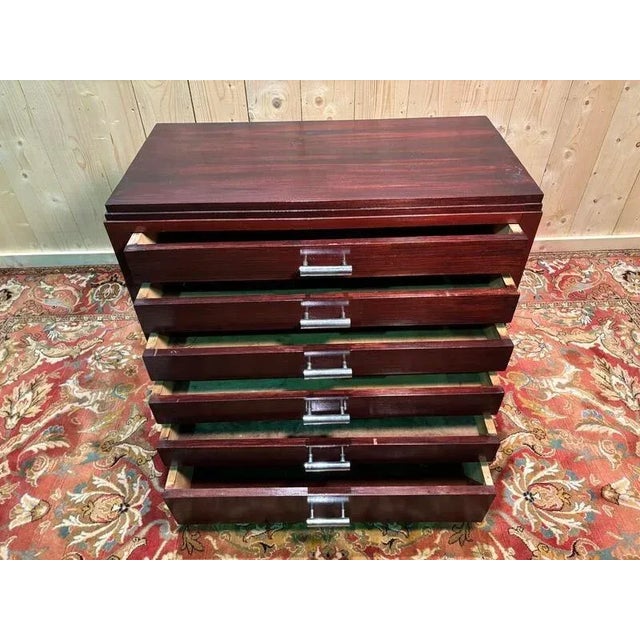 Wood Art Deco Mahogany Chest of Drawers For Sale - Image 7 of 12