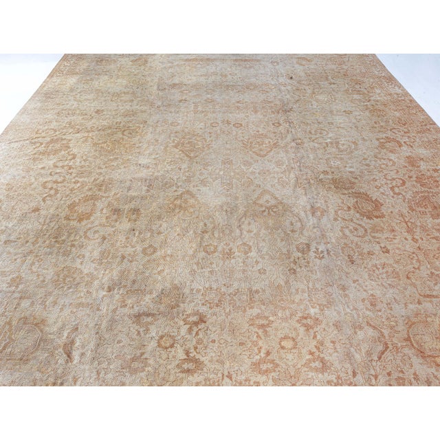 Late 19th Century Authentic 19th Century Indian Amritsar Handmade Wool Carpet For Sale - Image 5 of 9