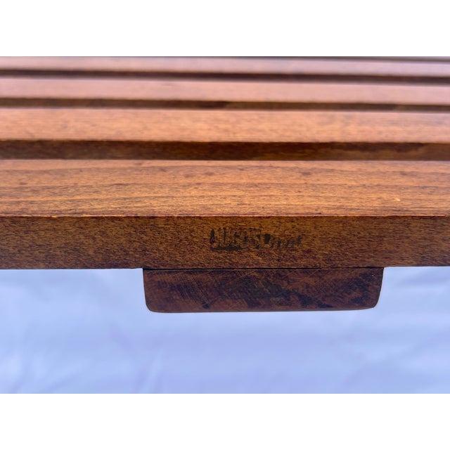 Mid 20th Century Classic Mid Century Slat Bench Coffee Table Made in Yugoslavia For Sale - Image 5 of 10