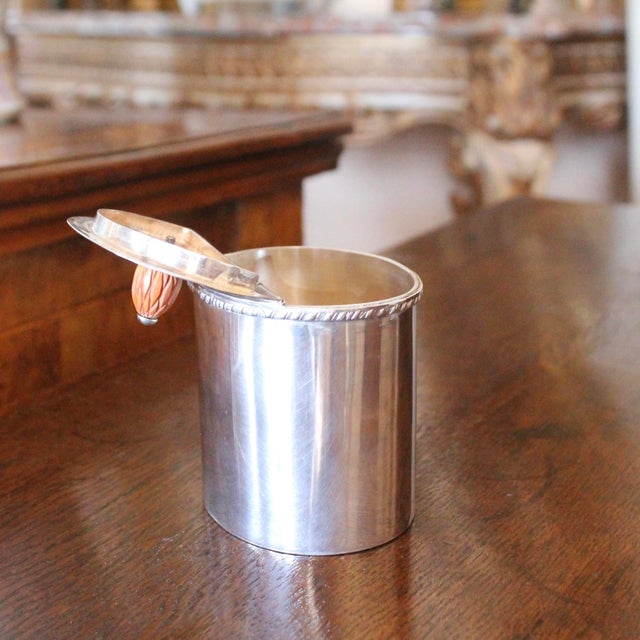 Silver Small Oval Silver Plate Tea Caddy For Sale - Image 8 of 12