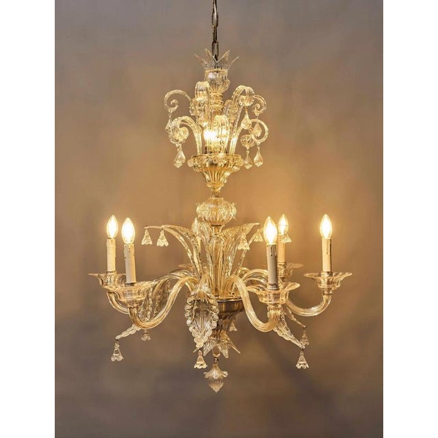 2000 - 2009 Venetian 2-Tier Chandelier with 9 Bulbs For Sale - Image 5 of 14