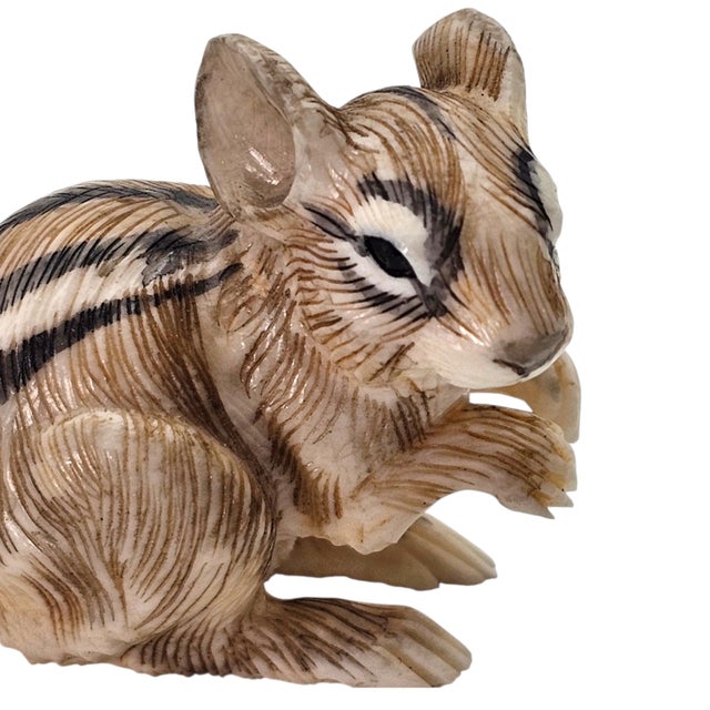 Hand Carved Tagua Nut Squirrel Miniature Animal Figurine, 2.25" For Sale - Image 10 of 12