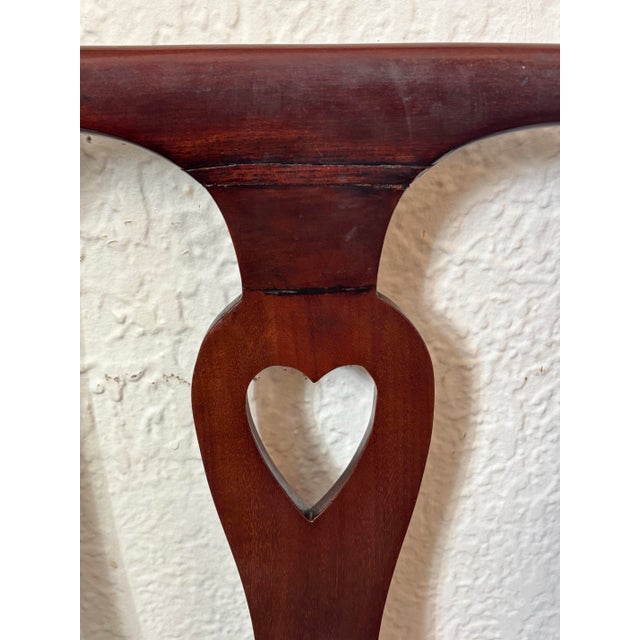 Henkel Harris Mid 20th Century Colonial Williamsburg Chippendale Mahogany Side Chair For Sale - Image 4 of 11