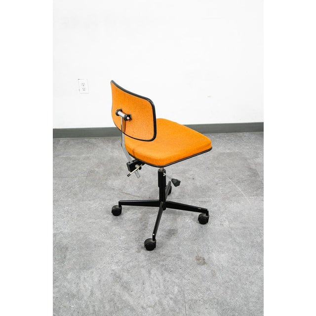 Mid-Century Modern Mid Century Modern Office Chair Task Swivel Work Orange Rasmussen Labofa Work For Sale - Image 3 of 12