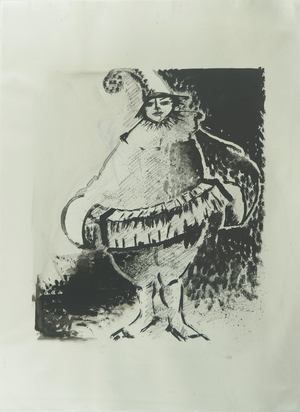 Roger Crusat, Le clown blanc, Lithograph