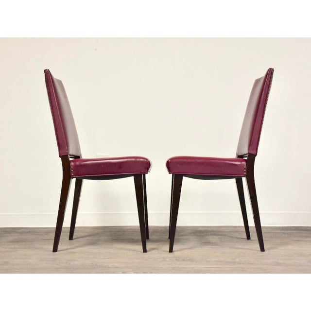 1950s 1950s Purple Dunbar Style Dining Chairs- Set of 6 For Sale - Image 5 of 11