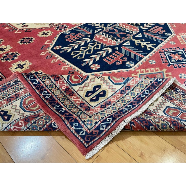 Vintage Caucasian Shirvan Tribal Wool Rug For Sale - Image 4 of 10