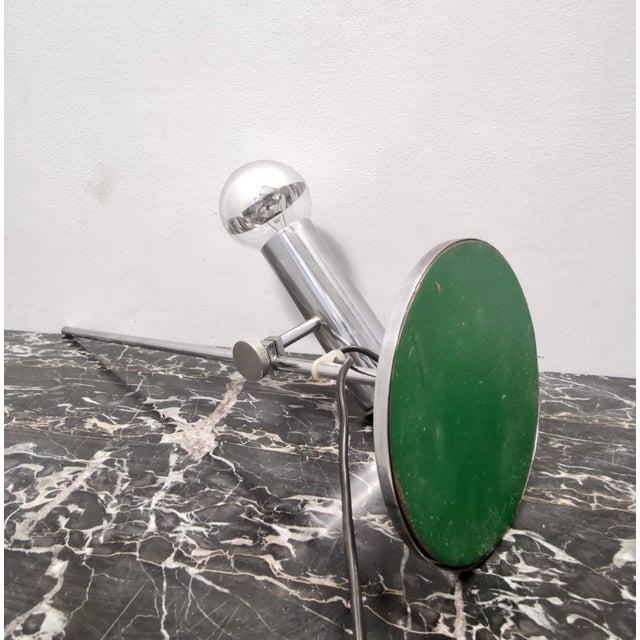 Vintage Chrome-Plated Brass Desk Lamp by Giuseppe Ostuni for O-Luce, 1960s For Sale - Image 14 of 15