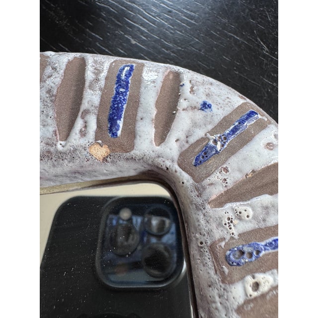 Vintage Ceramic Mirror, 1950s For Sale - Image 6 of 7
