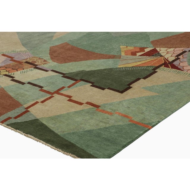 Rug & Kilim's Chinese Art Deco Style Rug in Bold Polychrome Geometric ...
