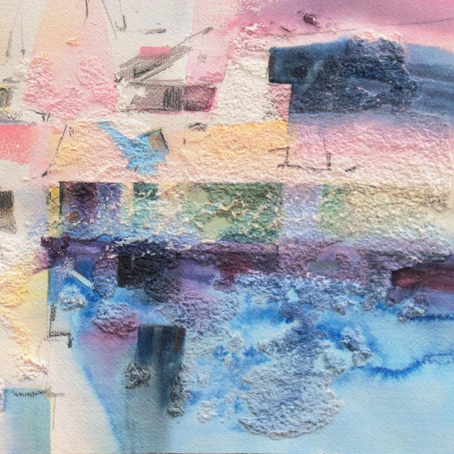 Abstract 'Sunset Abstract Collage' by Marianne Brown, 1987, Orange County Art Association, Moraga, Nancy Moure For Sale - Image 3 of 8