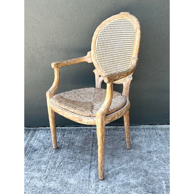 Vintage Faux Bois Arm Chair For Sale - Image 12 of 12