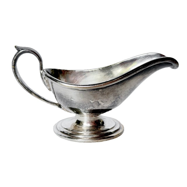Pair Antique Silverplate Creamers For Sale - Image 4 of 9