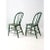 Antique Green Farmhouse Windsor Chairs Pair For Sale - Image 4 of 11