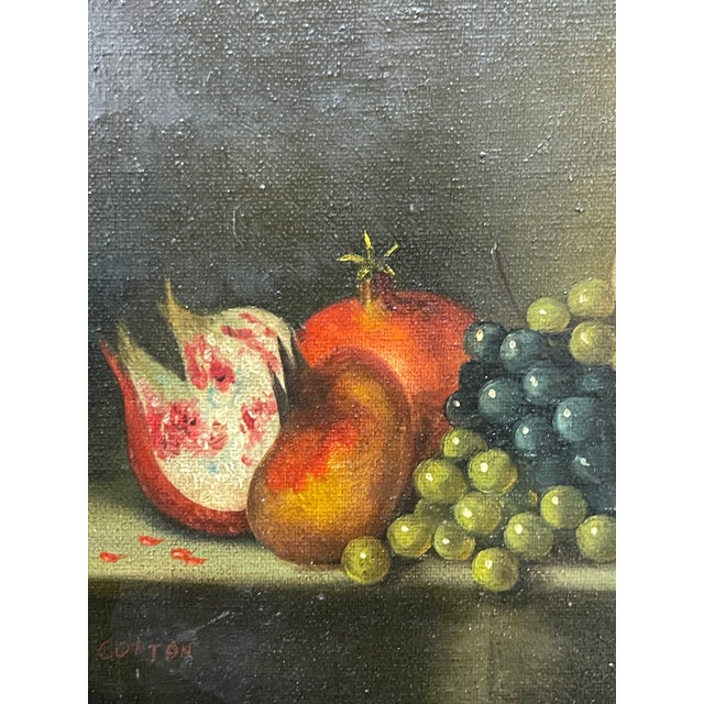 English An Oil on Canvas Still-Life Painting Signed by Cotton For Sale - Image 3 of 8