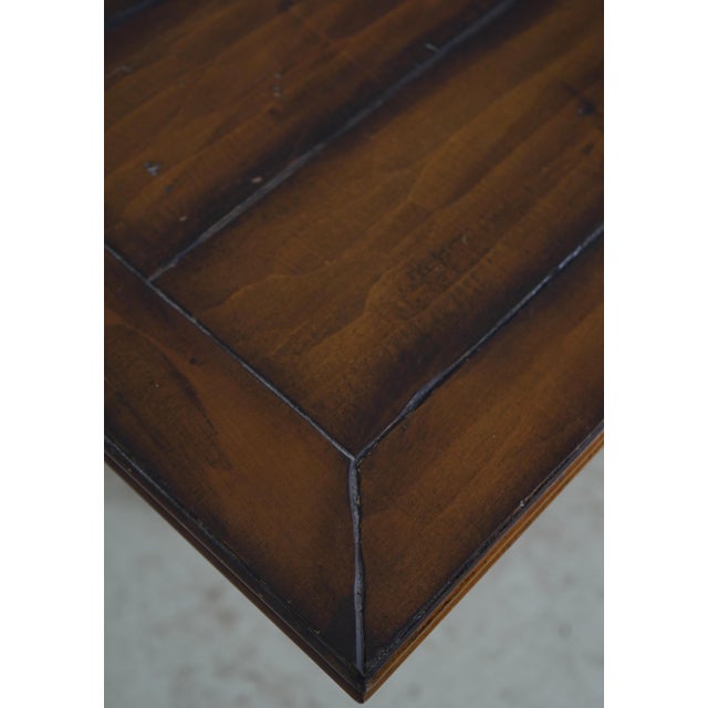 Wood Large Rustic Style X Base Trestle Dining Table For Sale - Image 7 of 14
