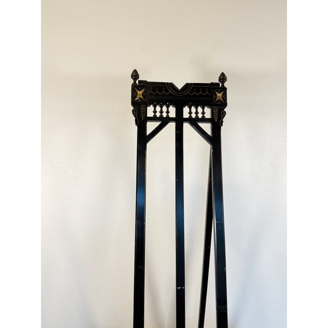 Antique 19th Century Eastlake Ebonized Cherry Studio Easel Aesthetic Movement Portfolio Stand For Sale - Image 9 of 18