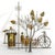 Mid-Century Modern Vintage Enesco 3d Metal Wall Art Cityscape Bicycle, People, Advertising Column and Tree 1974 For Sale - Image 3 of 8