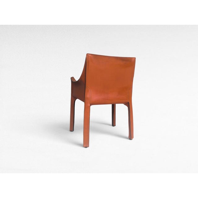 Maroon CAB 413 Chair in Cognac Leather by Mario Bellini for Cassina, Italy, 1970s For Sale - Image 8 of 18