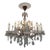 19th C. Rococo Iron & Crystal Round Chandelier From Rh, Designed by Timothy Oulton With a Rustic Metal Frame and Cascading Cut Crystal. For Sale