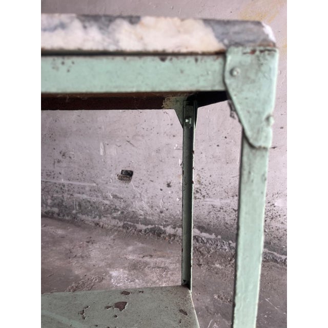 Industrial Two Tier Metal Side Table For Sale - Image 5 of 17