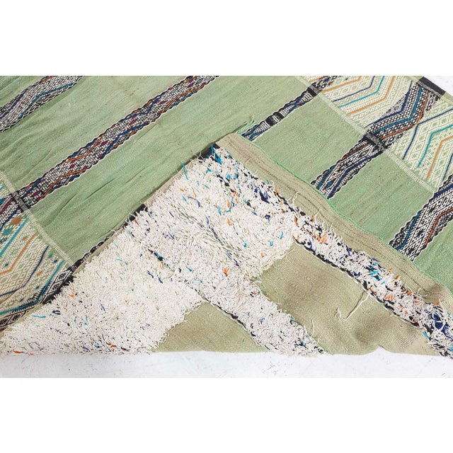 Textile Doris Leslie Blau Vintage Moroccan Green Tribal Rug For Sale - Image 7 of 9
