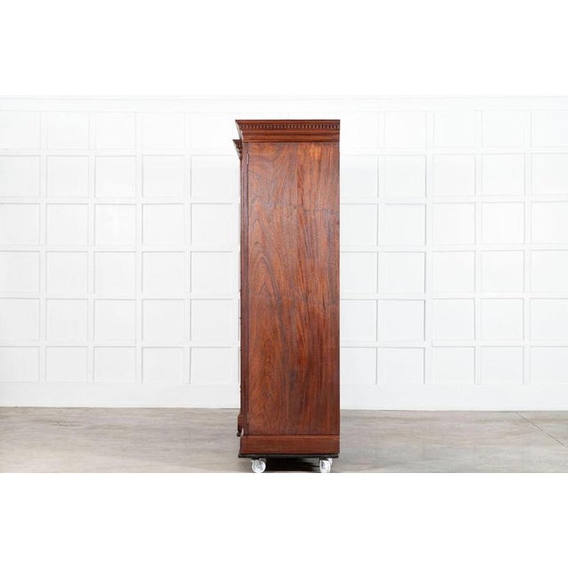 Brown Large 19th Century English Mahogany Breakfront Compactum Wardrobe Set, 1880, Set of 5 For Sale - Image 8 of 17