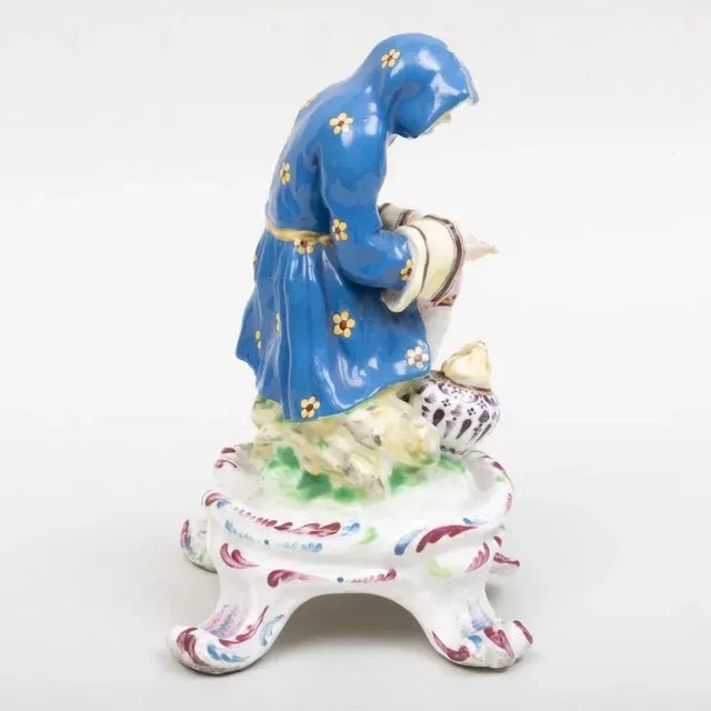 Antique 18th Century English George III Bow Porcelain Seasons Figure Emblematic of Winter 1765 For Sale - Image 4 of 10