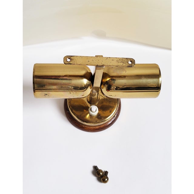 Mid-Century Modern Acrylic and Brass Wall Light, 1950s For Sale - Image 10 of 12